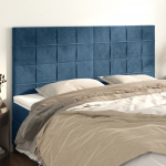 Voodipeatsid 4 tk, tumesinine, 100x5x78/88 cm, samet
