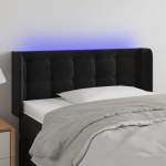 LED-voodipeats, must, 83x16x78/88 cm, samet