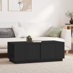 Diivanilaud, must, 110 x 50 x 40cm, m&auml;nnipuit