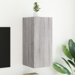 Teleri seinakapp LED-tuledega, hall sonoma, 30,5 x 35 x 70 cm