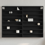 Vitriinkapp, must, 100x8,5x75 cm, tehispuit