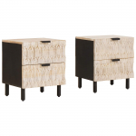 &Ouml;&ouml;lambi kapp 2 tk valge 40 x 33 x 46 cm tugev mango puu