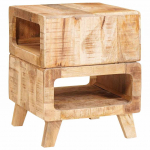 Otsalaud riiuliga pruun 40 x 40 x 49 cm tugev mango puu