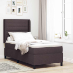 Kontinentaalvoodi madratsiga tumepruun 80 x 200 cm kangas