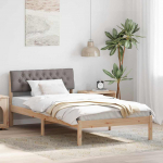 Voodiraam peatsiga Pruun ja taupe 100 x 200 cm M&auml;nnipuit
