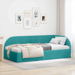 Nurga voodiraam peatsiga T&uuml;rkiis 100 cm x 200 cm Samet