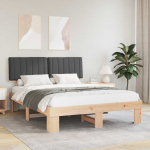 Voodiraam Pehme Peatoega peaga Tumehall 150 x 200 cm Tahke m&auml;nd