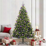 Tehis hingedega j&otilde;ulupuu 300 led-iga roheline 210 cm pvc ja pe