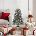 J&otilde;ulupuu koos 150 led-iga koos alusega roheline 90 cm pe