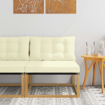 V&auml;ljas Keskmine Diivan padjaga Valge 79 x 83 x 73 cm teras