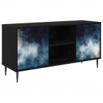 Telerikapp RAALTE 102 x 33 x 51 cm Must tamm Tehispuit