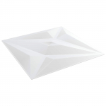 Seinapaneelid T&auml;ht 12 pcs Valge t&auml;ht 50 x 50 cm XPS Vaht