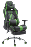Racing kontoritool Limit jalatoega, must/roheline