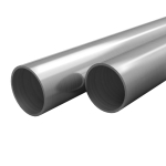 2 tk roostevabast terasest torud, &uuml;mar, v2a 2 m &oslash;70 x 1,8 mm