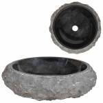 Valamu 40 x 12 cm, marmor, must