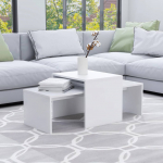 Diivanilaudade komplekt, valge, 100 x 48 x 40cm tehispuit