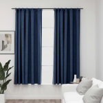 Pimendavad kardinad konksudega, 2 tk sinine 140 x 175 cm