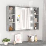 Peegelkapp LEDiga, hall sonoma tamm, 76 x 15 x 55 cm