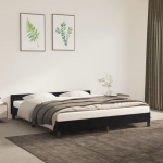 Voodiraam ilma madratsita, must, 180x200 cm, samet