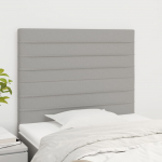Voodipeatsid 2 tk, helehall, 100x5x78/88 cm, kangas