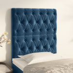 Voodipeatsid 2 tk, tumesinine, 80x7x78/88 cm, samet