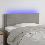 LED-voodipeats, helehall, 80x5x78/88 cm, samet