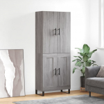 K&otilde;rge kapp, hall sonoma tamm, 69,5 x 34 x 180 cm, tehispuit
