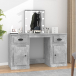 Tualettlaud LEDiga, betoonhall, 130x50x132,5 cm