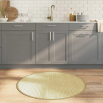 Vaip, &uuml;mmargune, naturaalne hele, 100 cm, bambus