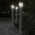 Anduriga &otilde;ue lambipost, h&otilde;bedane, 110 cm, roostevaba teras