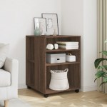 Lisalaud ratastega, pruun tamm, 55x60x78 cm, tehispuit