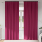 Kardinad r&otilde;ngastega 2 tk veinpunane 225 x 140 cm pol&uuml;ester