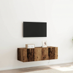 TV Seina Kapp 2 tk Vana puit 100 x 35 x 31 cm Tehispuit