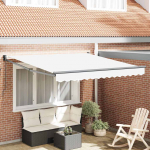 Sisset&otilde;mmatav varikatus valge 350 x 250 cm kangas