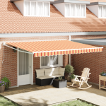 K&auml;sitsi sisset&otilde;mmatav varikatus kollane ja oranž 450x300 cm