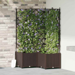 Aia istutuspott 3 tk pruun 80 x 80 x 143 cm teras
