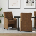 Ratastega S&ouml;&ouml;gi-toolid ratastega 2 tk Pruun 58 x 67 x 97 cm