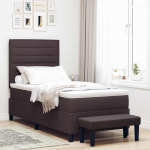 Kontinentaalvoodi madratsiga tume pruun 80 x 200 cm kangas