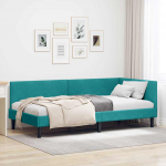 Nurga voodiraam peatsiga T&uuml;rkiis 80 cm x 200 cm Samet