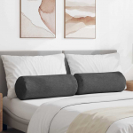 Padjad 2 tk tumehall &oslash; 25 x 70 cm korter kangas