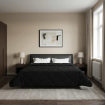 Suvised teki Must 220 x 260 cm Mikrokiud ja Teddy villa