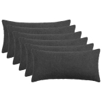 Diivanipadi 6 tk HEERLEN tumehall 40 x 70 cm boucl&eacute;