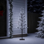 Valgusketiga LED-j&otilde;ulupuu Must 18 x 18 x 150 cm Teras 164 LED-i