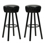 Baaritoolid 2 tk, must, kunstnahk