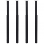 Teleskoop-lauajalg, 4 tk, must, 710&ndash;1100 mm