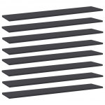 Riiuliplaadid 8 tk, hall, 100x20x1,5 cm, puitlaastplaat