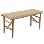 Kokkupandav aiapink padjaga, 118 cm, bambus