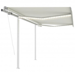 Automaatne varikatus, tuuleandur, LED, 3x2,5 m kreemjas