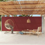Lahtit&otilde;mmatav terrassi k&uuml;lgsein, 200 x 600 cm, punane