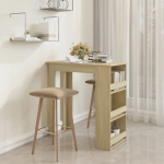 Baarilaud riiuliga, sonoma tamm, 102x50x103,5 cm puitlaastplaat